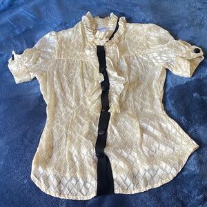 Diane Von Furstenberg Ruffle Silk Blouse